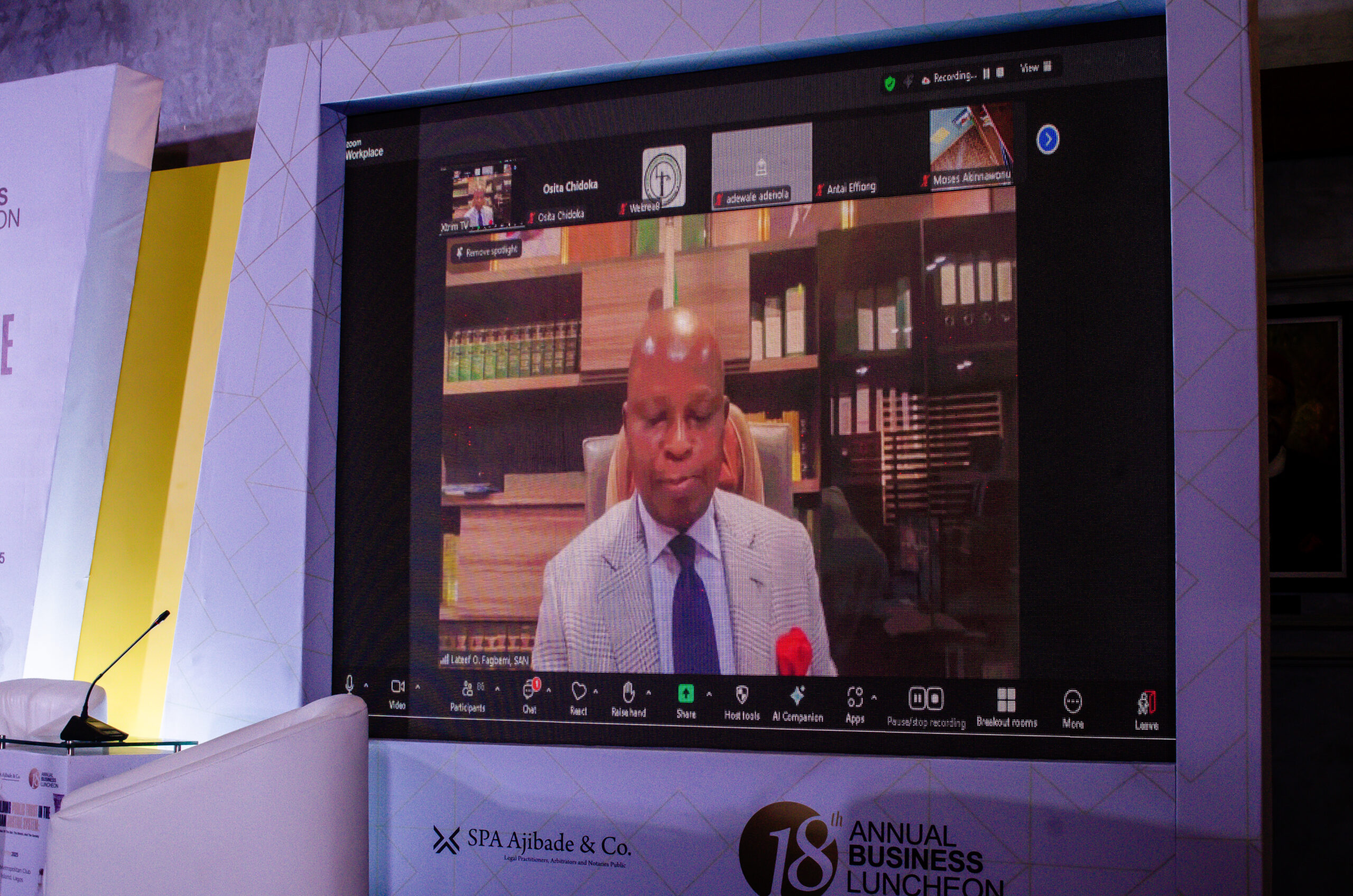 You are currently viewing REMARKS AT THE 18TH ANNUAL BUSINESS LUNCHEON OF S. P. A. AJIBADE & CO.